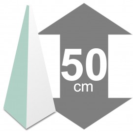 Pyramide en polystyrène hauteur 50cm base 21 x 21cm