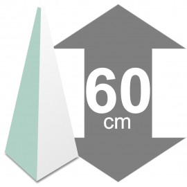 Pyramide en polystyrène hauteur 60cm base 24,5 x 24,5cm