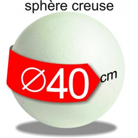 sphère polystyrène creuse diamètre 40 cm - boule
