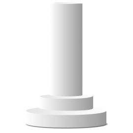 Colonne ronde en polystyrène hauteur 55cm sur socle