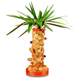palmier polystyrène hauteur 40 cm et sa base