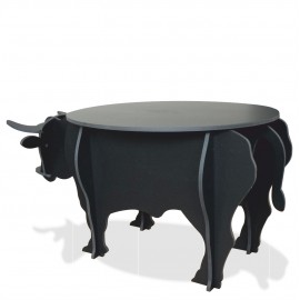 présentoir taureau en pvc noir mat