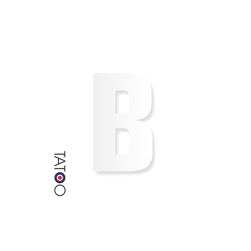 lettre polystyrène B caractère square volume