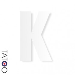 lettre polystyrène K caractère square volume