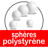 Sphères et boules en polystyrène creuses ou pleines