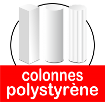 Colonnes polystyrène lisses et crenelées sur pied