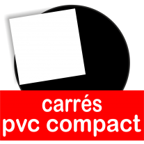 Carrés en pvc compact adaptés au contact alimentaire